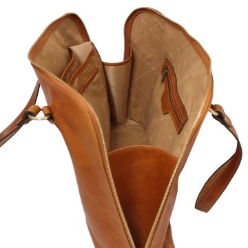 Aktetas van leder   ravenna zijkant