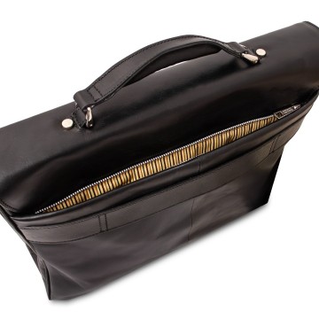 Aktetas van leer met smart systeem   alessandria boven