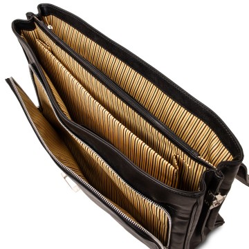 Aktetas van leer met smart systeem   alessandria intern