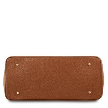 Birkin lookalike van gehamderd zacht leder bodem