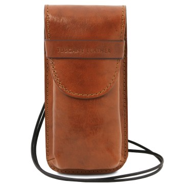 Brillen etui van volnerf leder   honing