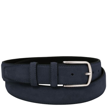 Casual suede leren riem kleur donkerblauw