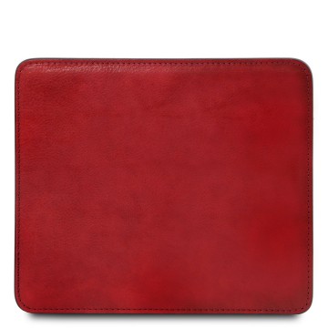 Chique volnerf leren muismat   voorkant