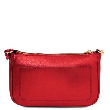 Clutch van metallic leder   parfait achterkant