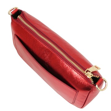 Clutch van metallic leder   parfait van boven
