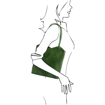 Converteerbare lederen schoudertas   rugtas   patty   schouder