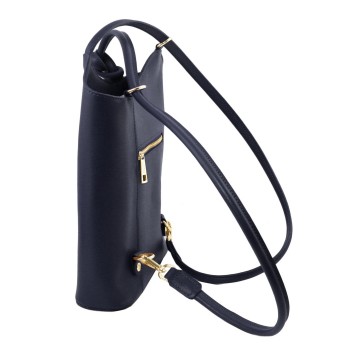 Converteerbare saffiano lederen schoudertas rugtas   riemen