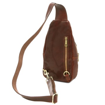 Crossbody tas van italiaans leer   kevin achter