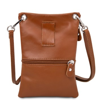 Crossbodytas van soepel leder   mini   maira achter