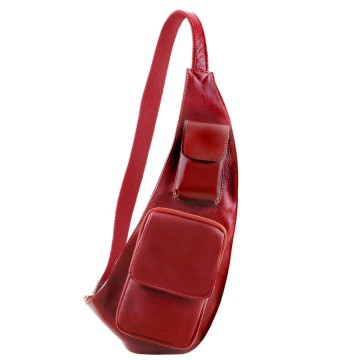 Crossover tas van volnerf leer   rood