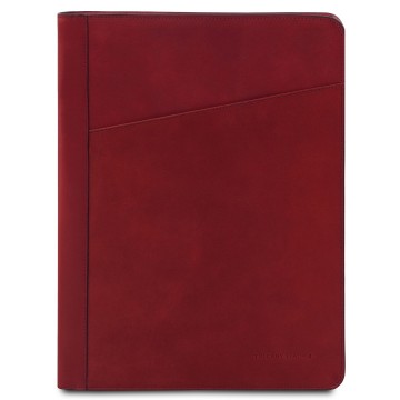 Documentenmap van leer   ottaviano rood