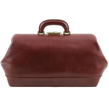 Exclusieve volnerf leren dokterstas   bernini   achter