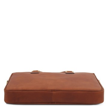 Ferrara laptoptas van mat volnerf leer bodem