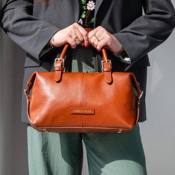 Handtas ribelle van zacht gehamerd leer1