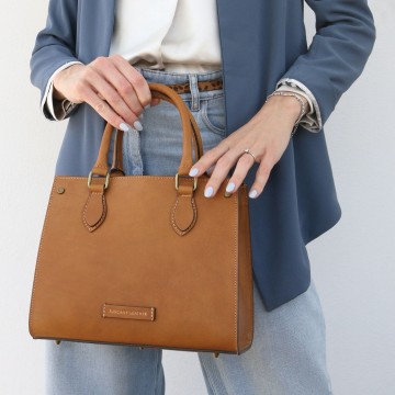 Handtas van embossed leer   dama