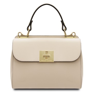 Handtas van glad leder   armonia beige