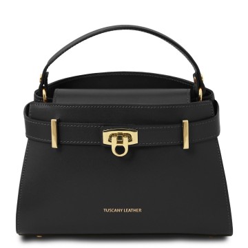 Handtas van glad leer   maisy zwart