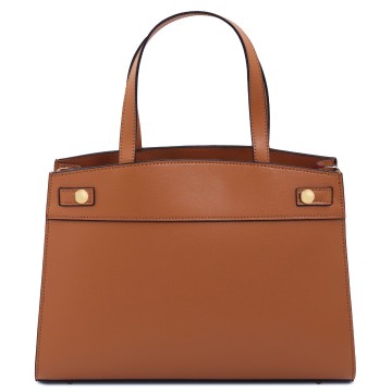 Handtas van glad leer   musa achterkant