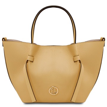 Handtas van leer   legame pastelgeel