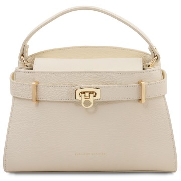 Handtas van leer   maisy beige 0