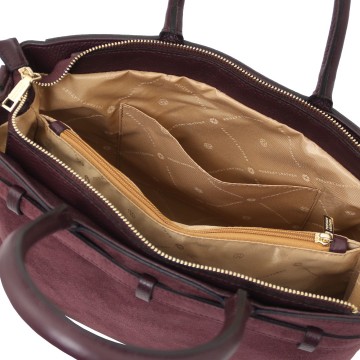 Handtas van suede leder   tenace intern