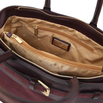 Handtas van suede leder   tenace intern1