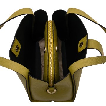 Handtas van zacht en soepel leer   soave open