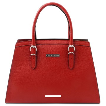 Italiaanse handtas van leer plek van de gravure