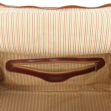 Italiaanse leren reistas met zijvakken   voyager   intern