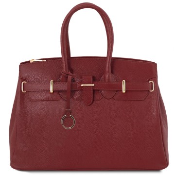 Klassieke leren handtas   tl bag rood