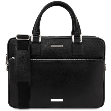 Laptoptas van leer   ferrara plek van de grvure