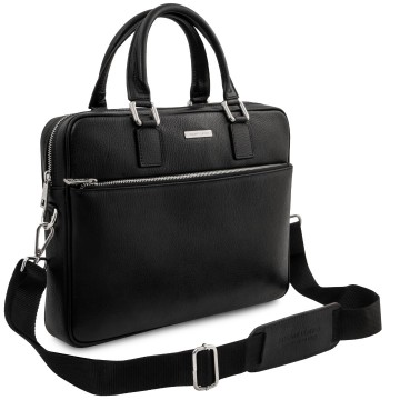 Laptoptas van leer   ferrara zijkant