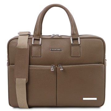 Laptoptas van leer   treviso plek van de gravure