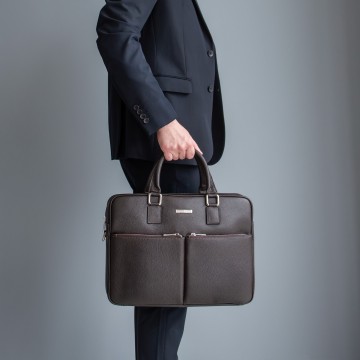 Laptoptas van leer   treviso