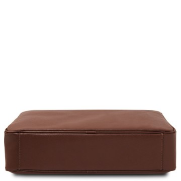 Laptoptas van saffiano leer   torino bodem