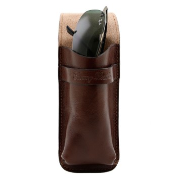 Lederen brillenetui   in