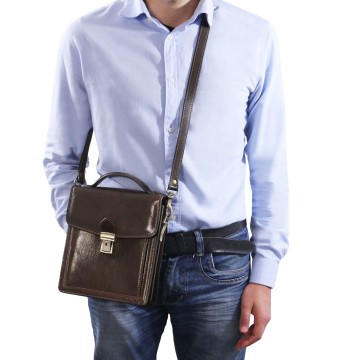 Lederen crossbodytas   david  small