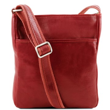 Lederen crossbodytas   jason   rood