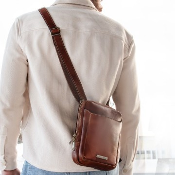 Lederen crossbodytas   mark 1