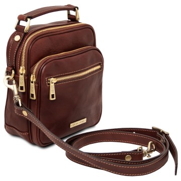 Lederen crossbodytas   paul zij