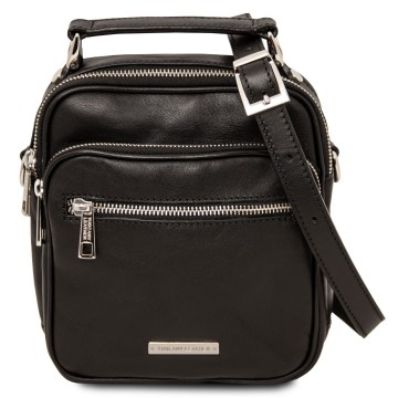 Lederen crossbodytas   paul zwart
