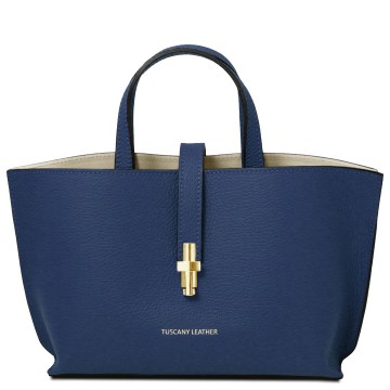 Lederen handtas   agatha donkerblauw