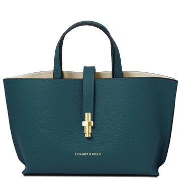 Lederen handtas   agatha teal