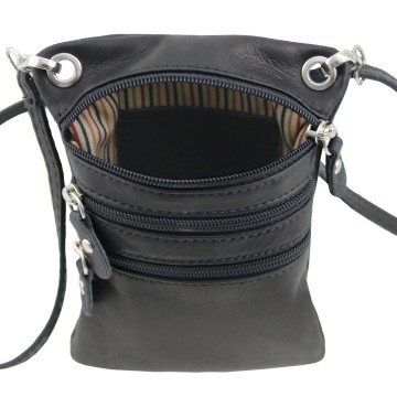 Lederen mini crossbodytas