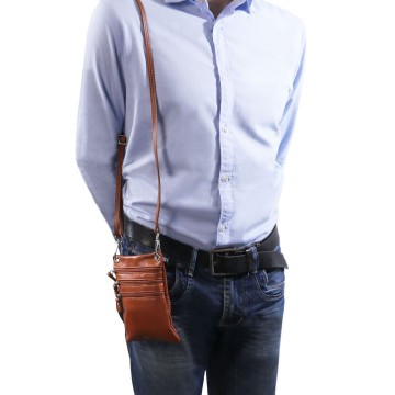 Lederen mini crossbodytas  1