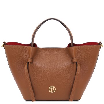 Lederen shopper   legame cognac 0