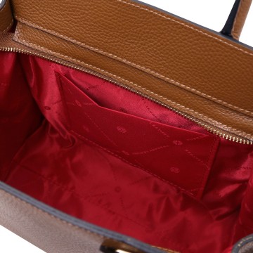 Lederen tote   origami intern