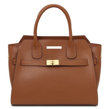 Lederen tote   origami plek van de gravering