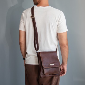 Leren crossbody tas heren   john1
