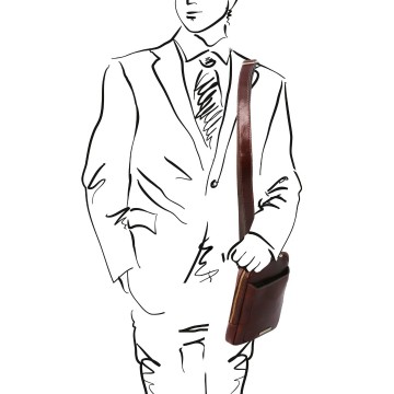 Leren crossbodytas   mannentas   mark   man